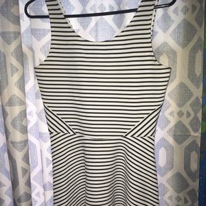 Black and white short dress